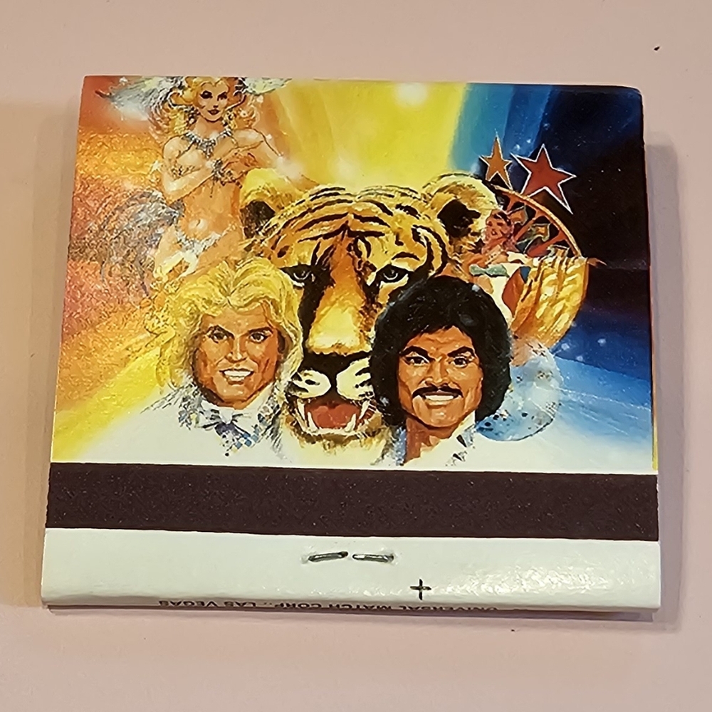 Siegfried & Roy Belief Frontier Vegas Vintage Colorful Matchbox